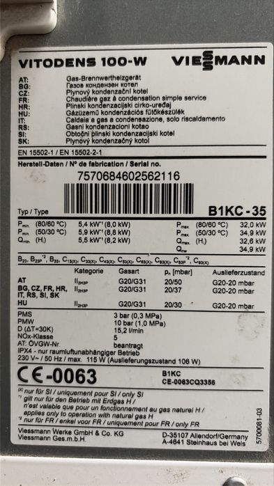 Dezmembrez Centrala Viessmann Vitodens 100