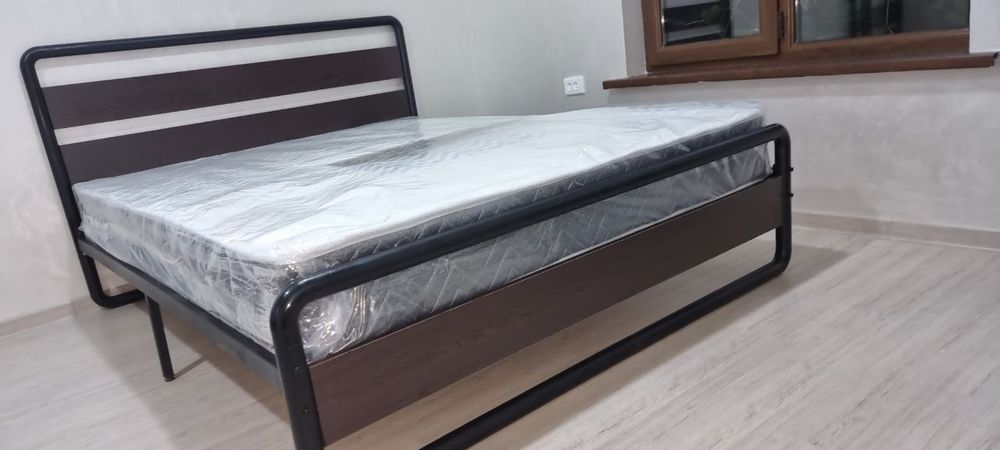 Двуспальная  Кровать Loft krovat темир крават metal kalavat Лофт