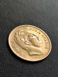 10 динара 1882 г.,Сърбия, крал Милан I, злато 3.22 гр.,900/1000 (21.6к