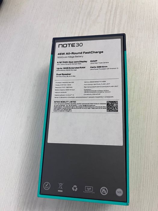 Ifinix note30 16/256