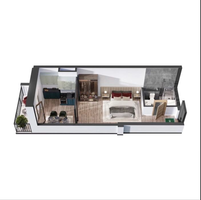 1-комнатная квартира в новом жилом комплексе Yangiobod Residence.