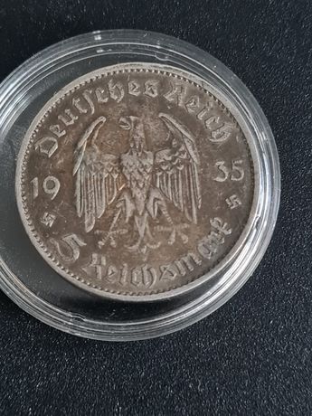 Moneda 5 reichsmark germania  1935