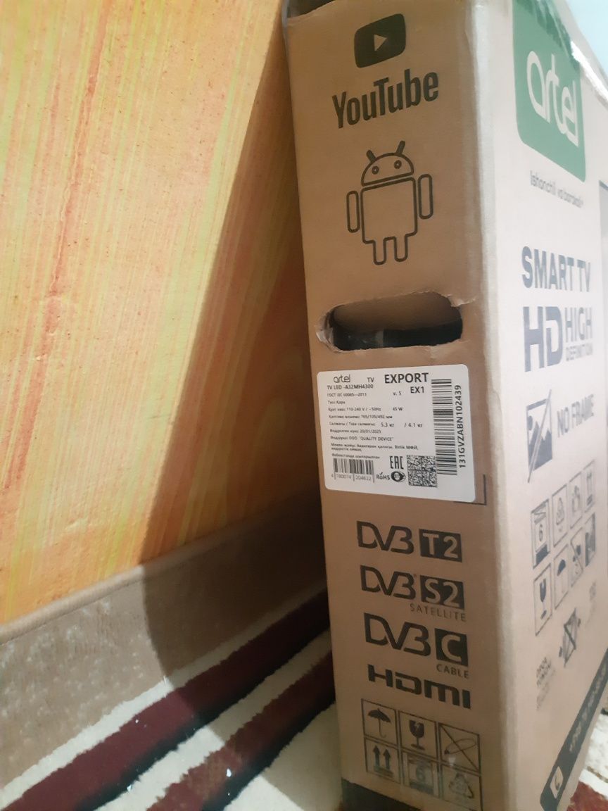 Artel 32 smart galasavoy televizor yangi