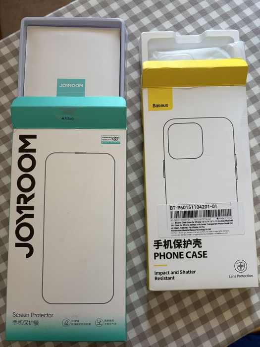 Силиконов гръб и 3бр. стъклен протектор за iPhone 14 Pro