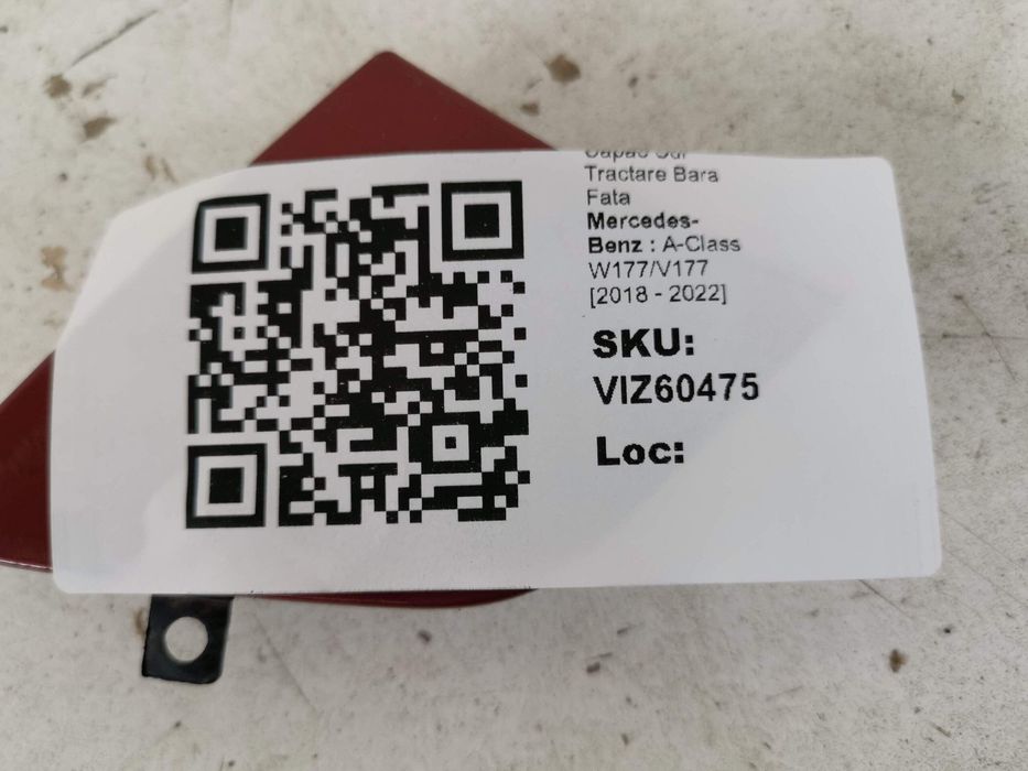 Капак За Теглич На Предна Броня Мерцедес-Бенц А-Клас / Mercedes-Benz A