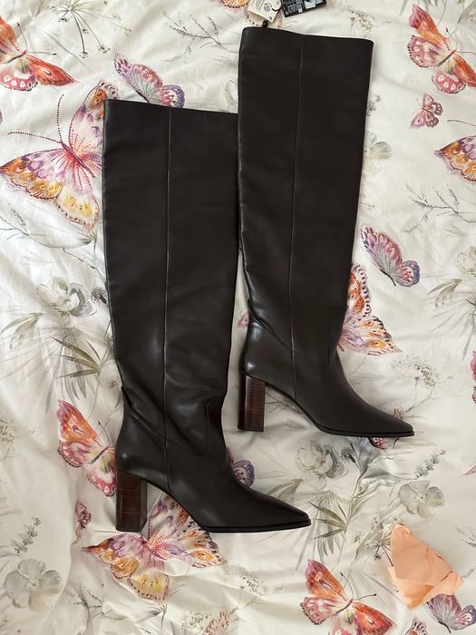 Cizme Massimo Dutti piele 100%