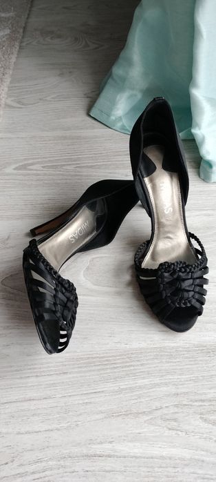 Sandale MIDAS, negru, piele și mătase