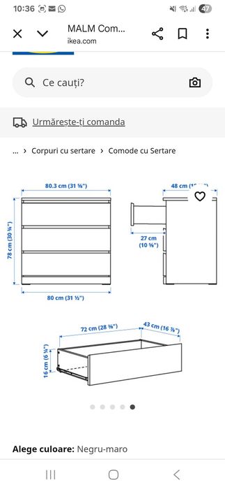 Comoda sertare Ikea