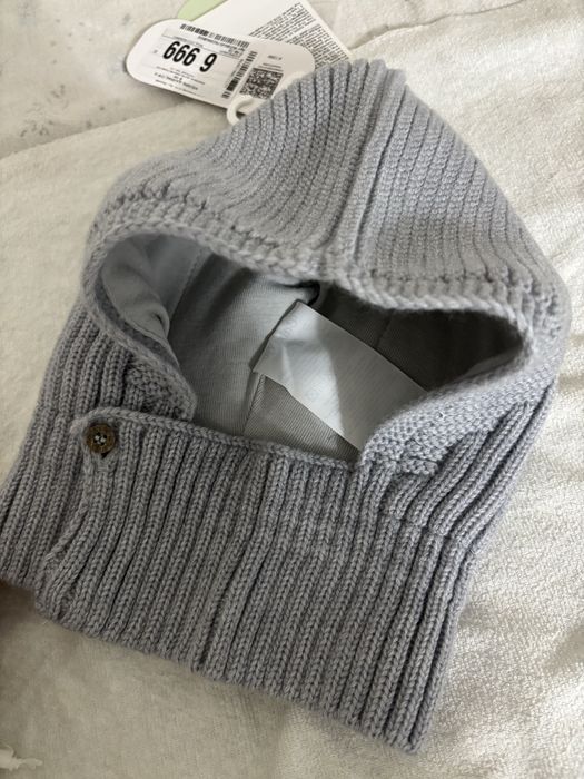 Серая шапочка для мальчика