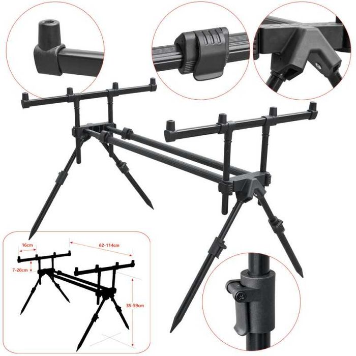 Rod pod EASTSHARK SBN150 pentru 4 lansete