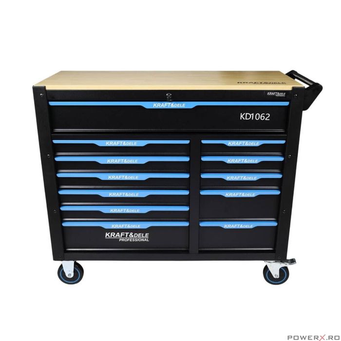 Dulap de scule pentru atelier, echipat, 12 sertare, 501 piese, Kraft