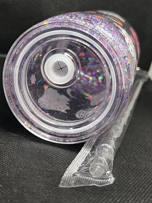 Pahar cu capac si pai Snowglobe Halloween