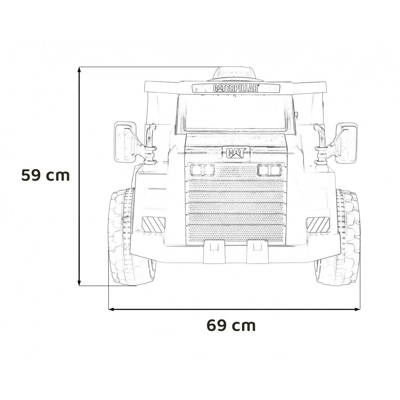 Лицензиран Акумулаторен Камион Caterpillar Dump Truck, 70W, 12V/4.5AH