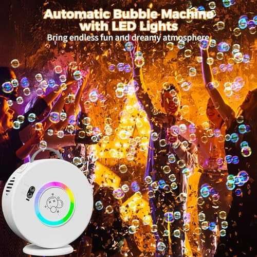 Нова Автоматична LED машина за балончета 360° – детска забавна играчка