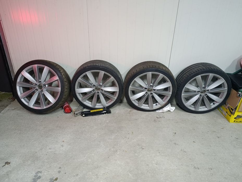 Джанти с гуми 5x112 за vw 19 цола
