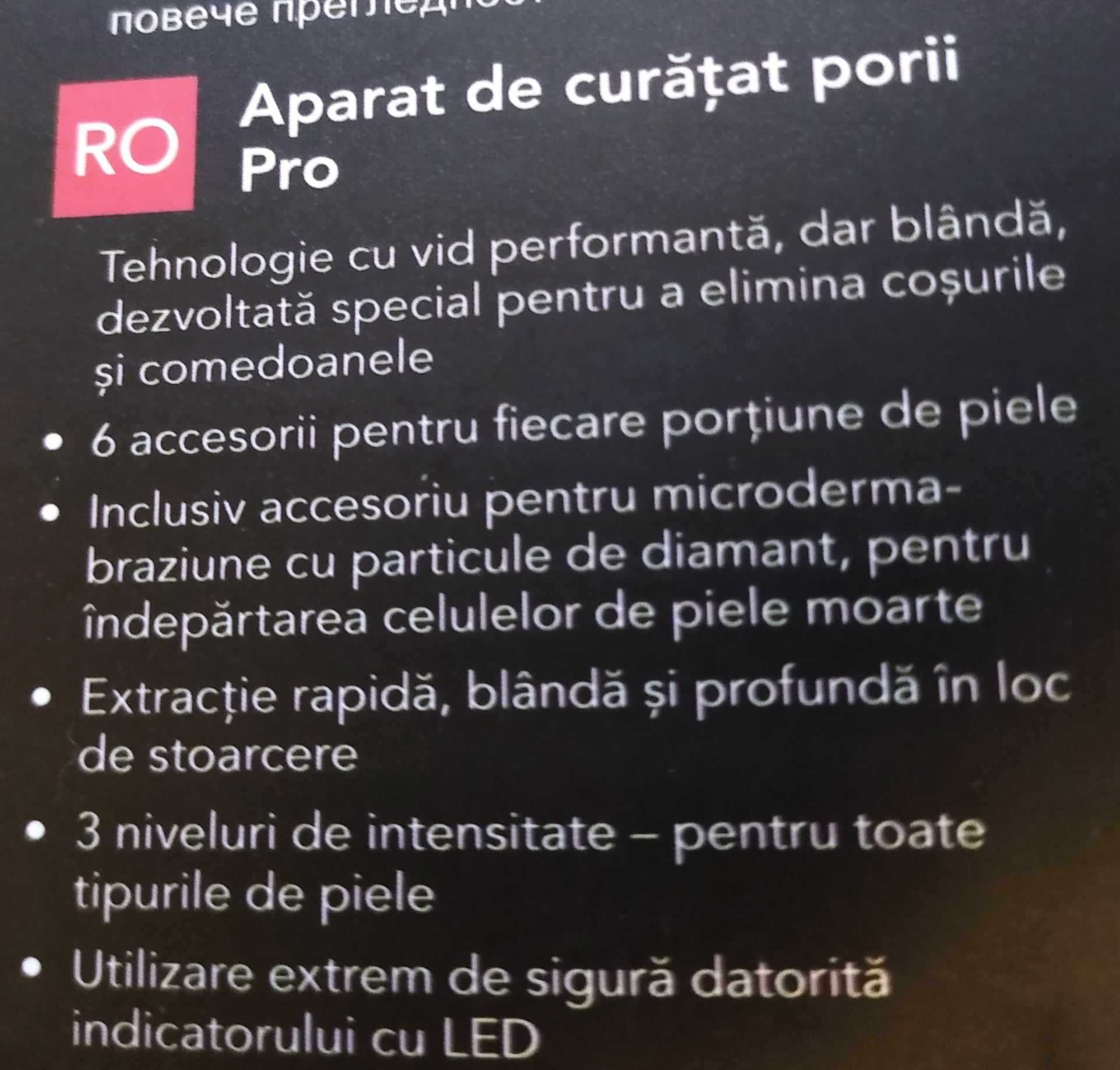 Aparat de curatat porii