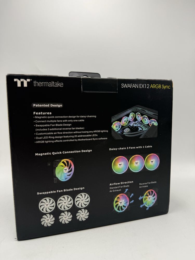 Thermaltake Set 3 ventilatoare TT Premium Swafan EX12 120mm RGB II