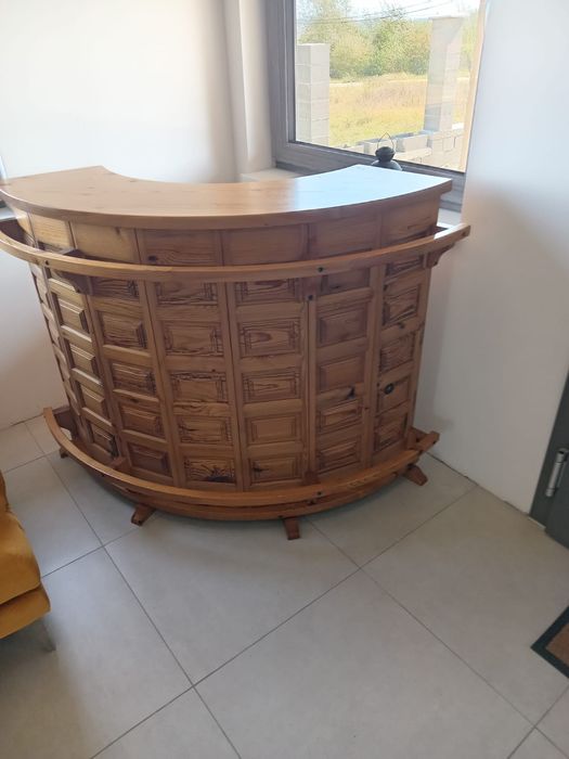Set mobilier rustic din lemn masiv