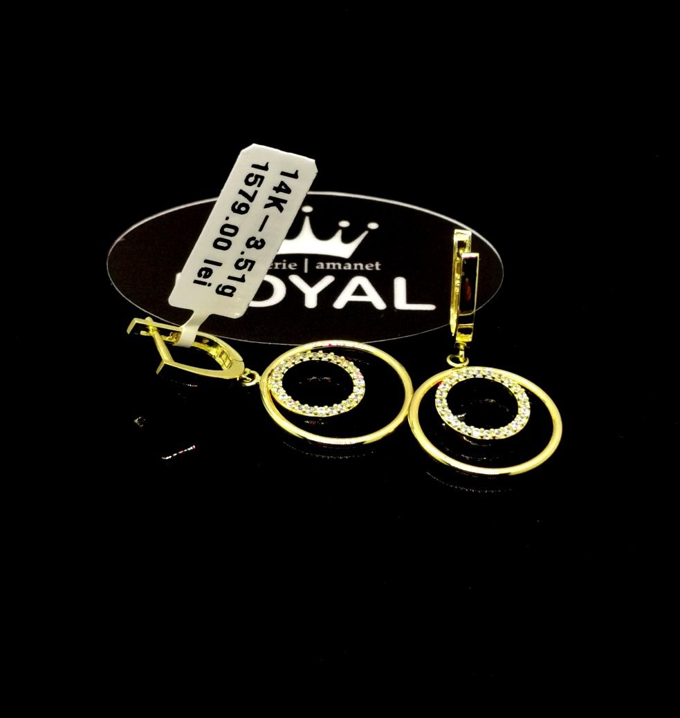 Bijuteria Royal cercei din aur 14k 3.51 gr