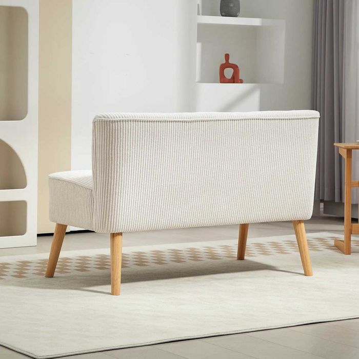 Двуместен диван HOMCOM, мека тапицерия