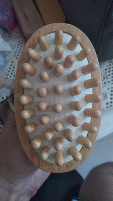 Perie masaj de baie din bambus