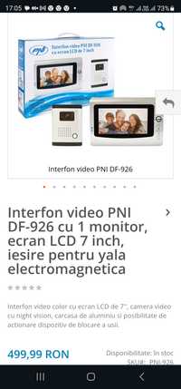 Interfon video PNI DF-926 cu 1 monitor, ecran LCD 7 inch (nou)