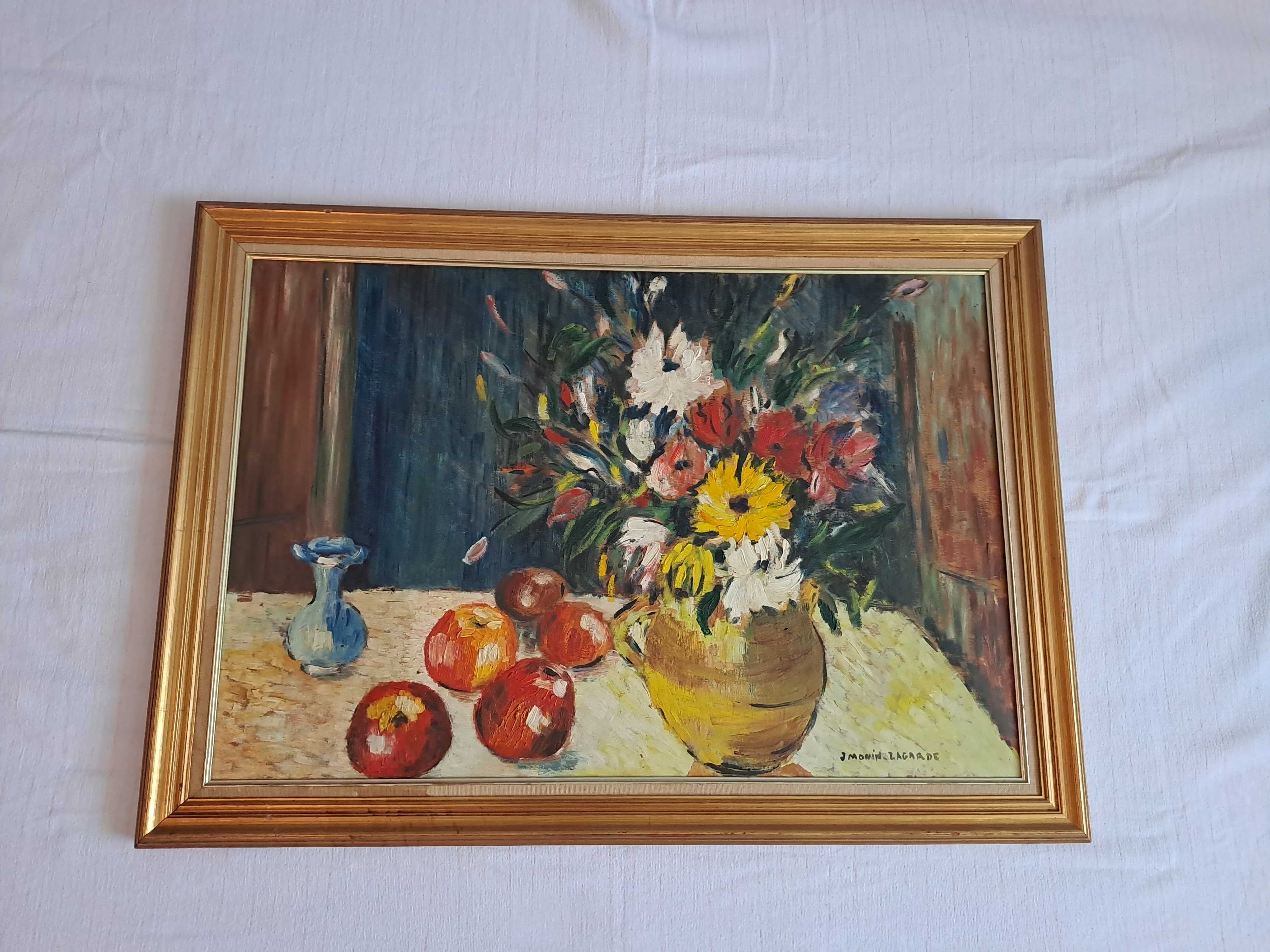 tablou pictura pe placaj 83/59 cm semnat