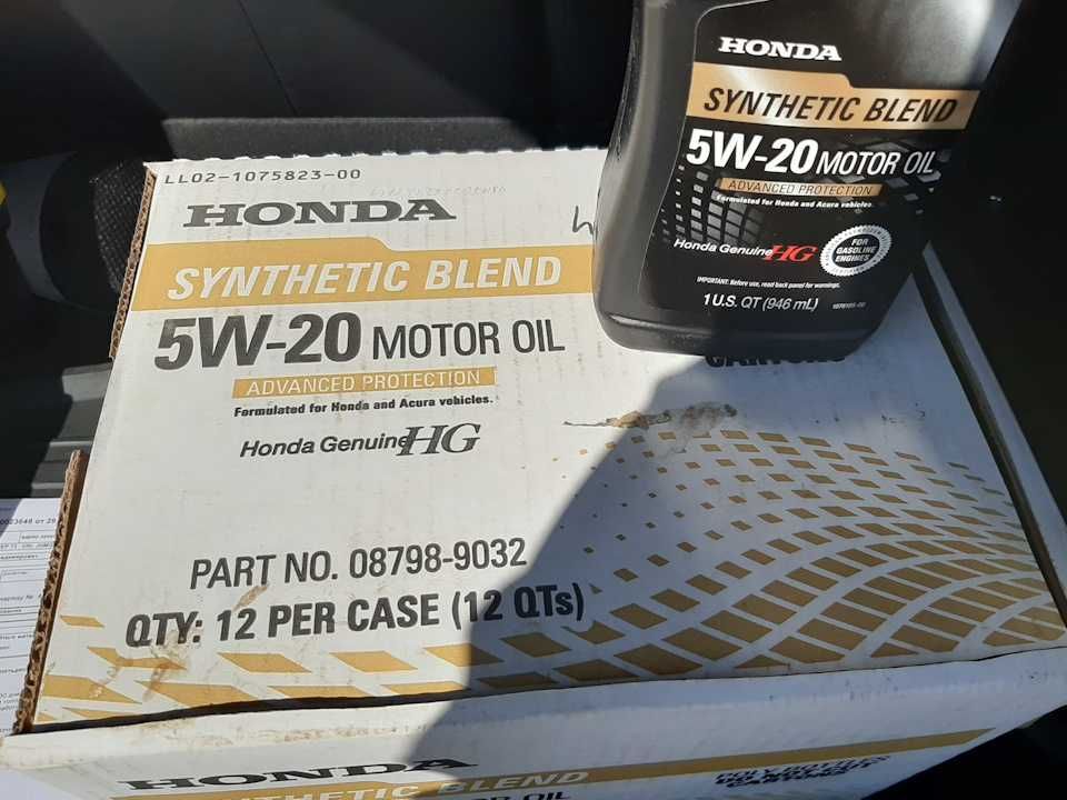 Моторное масло Honda 5w20 Synthetic Blend