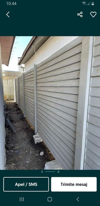 Gard din placi stâlpi de beton armat
