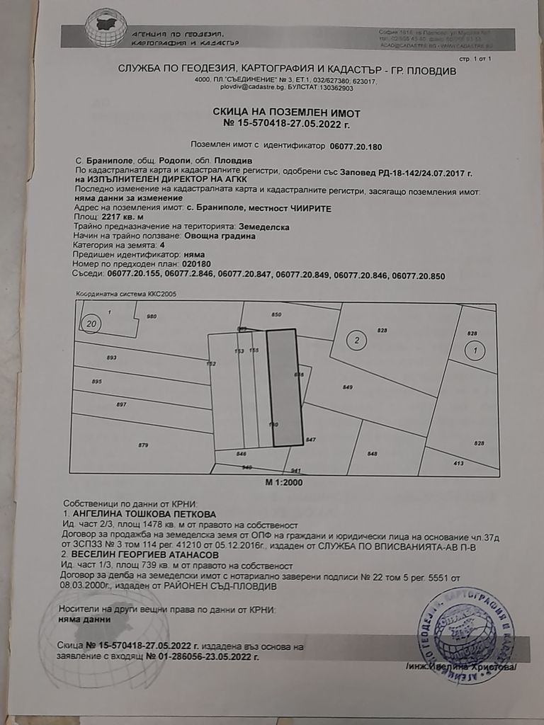 Продава се Парцел в Пловдив, Индустриална зона - Юг - 740 кв.м за 39 €/кв.м - Снимка #1