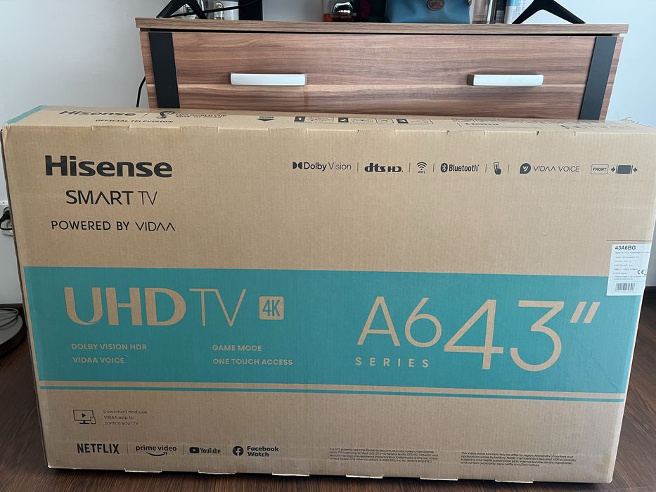 Vand Televizor Smart HISENSE 43A6BG, Ultra HD 4K, 108cm