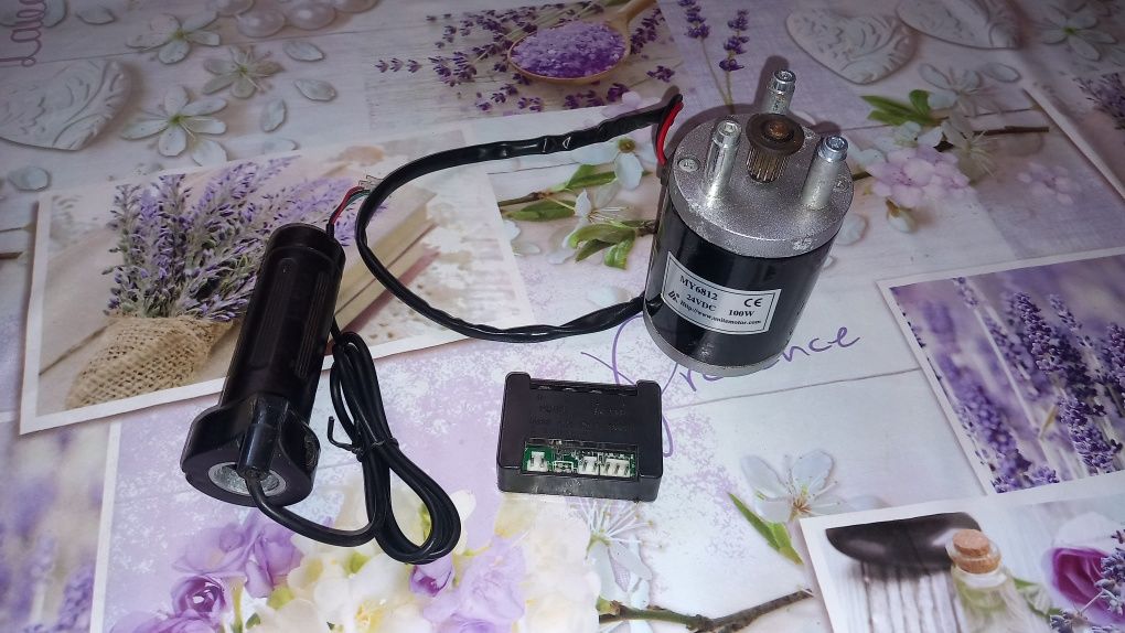 Kit motor electric 24Volti 100Wati + Acceleratie + Modul comanda