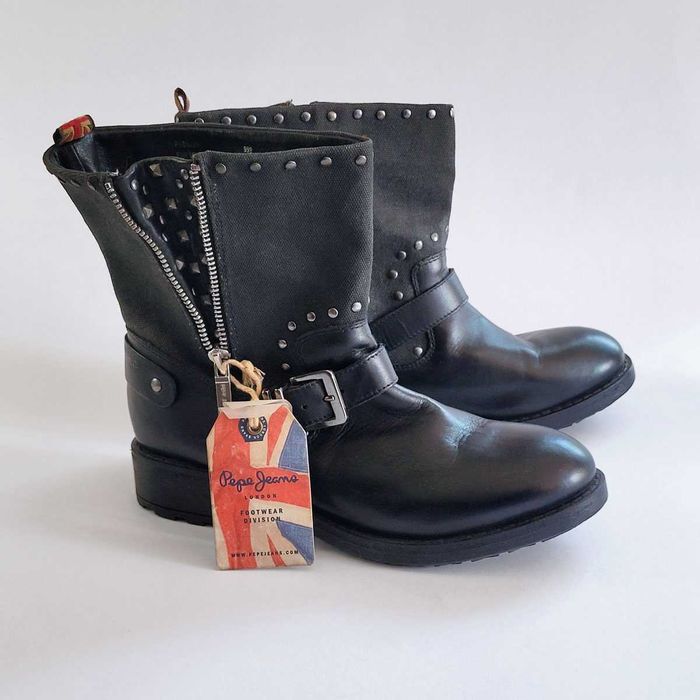 Pepe Jeans дамски боти, естествена кожа 38