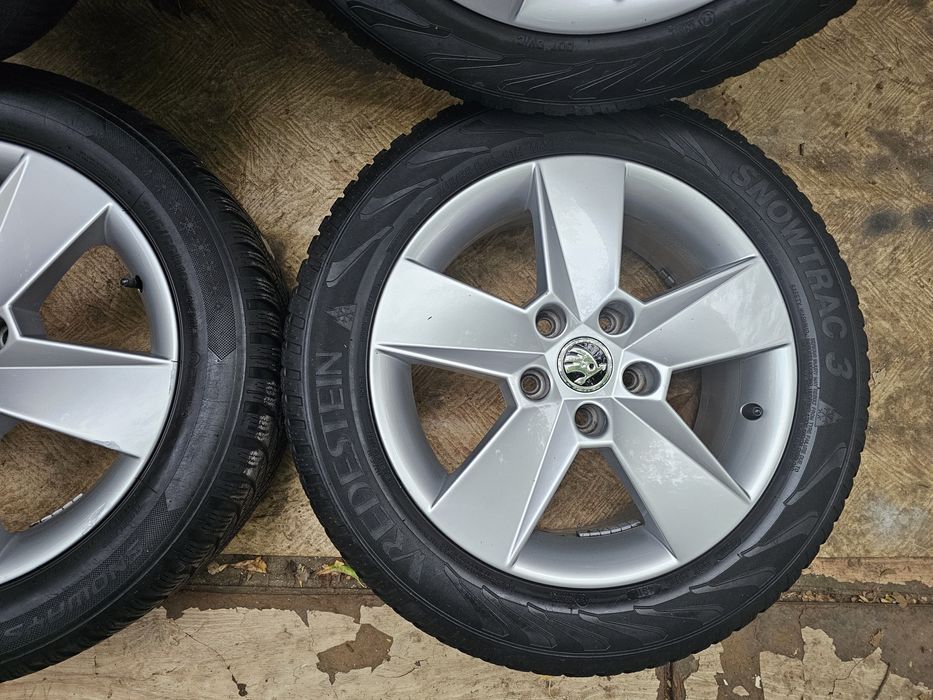 Jante aliaj 16" Skoda Octavia 2/3/4-cu anvelope iarna M+S 205/55/16