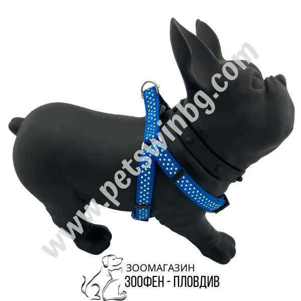 PetInterest Dog Harness Dots Blue - Нагръдник за Куче-  S, M, L размер