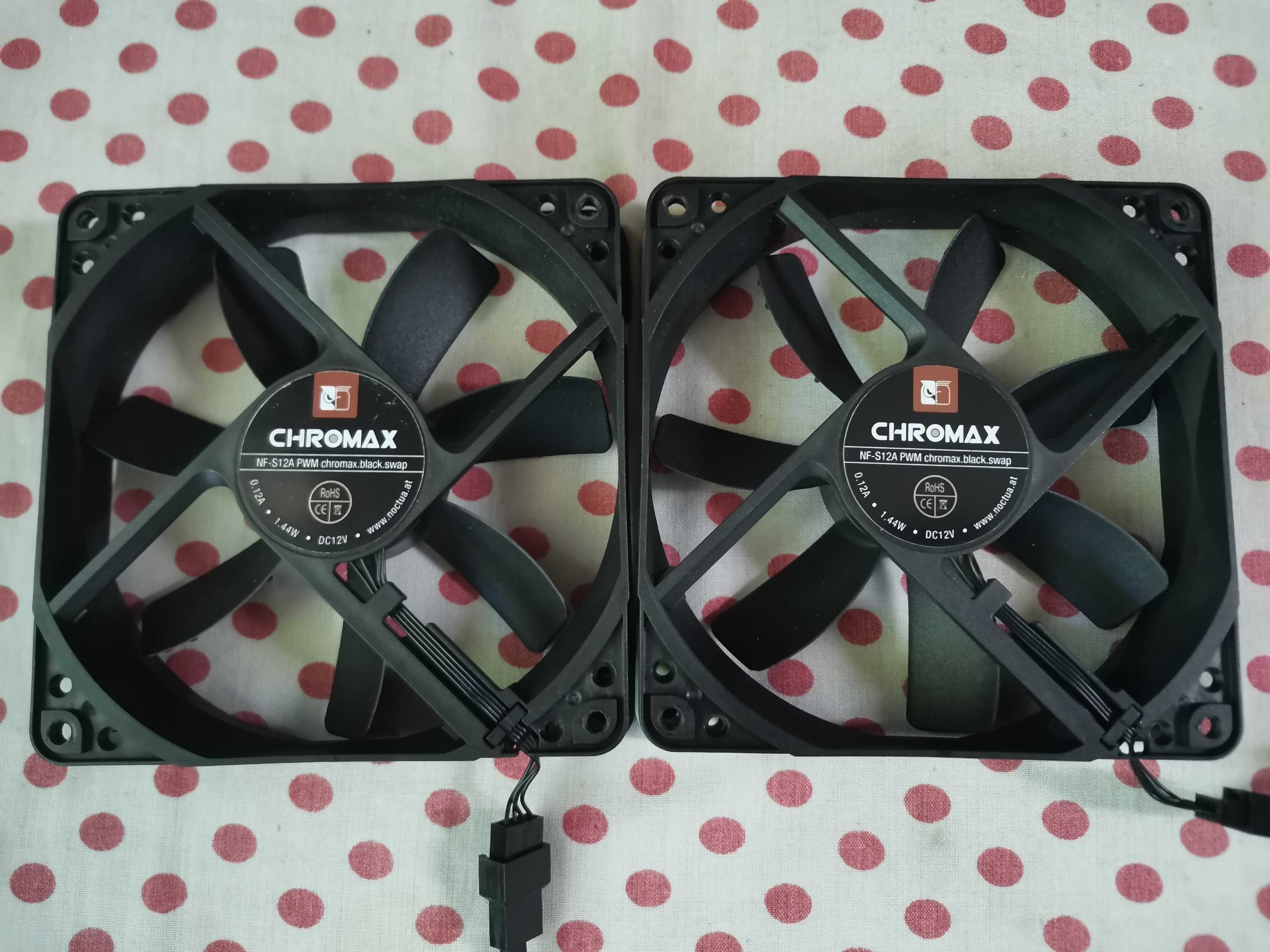 Cooler, ventilator carcasa 120 mm Noctua NF-S12A-PWM chromax black