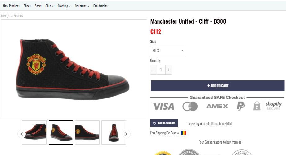 Sneakers Manchester United NR 41