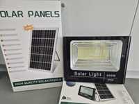 Lampi solare- Proiector cu panou solar Jortan, 600 W, lampa solara