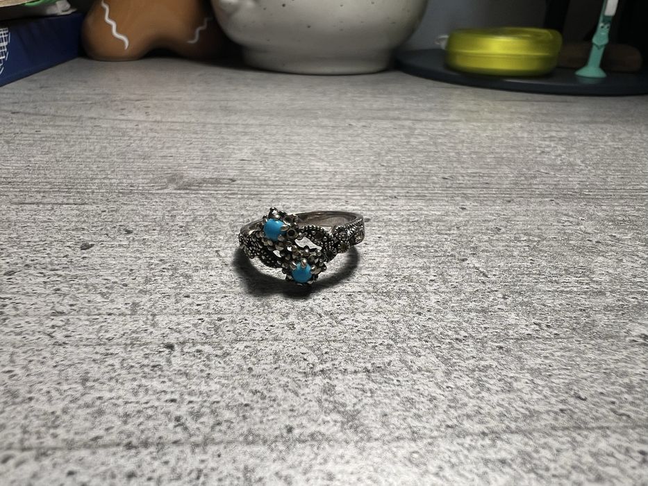Inel de argint cu marcasite