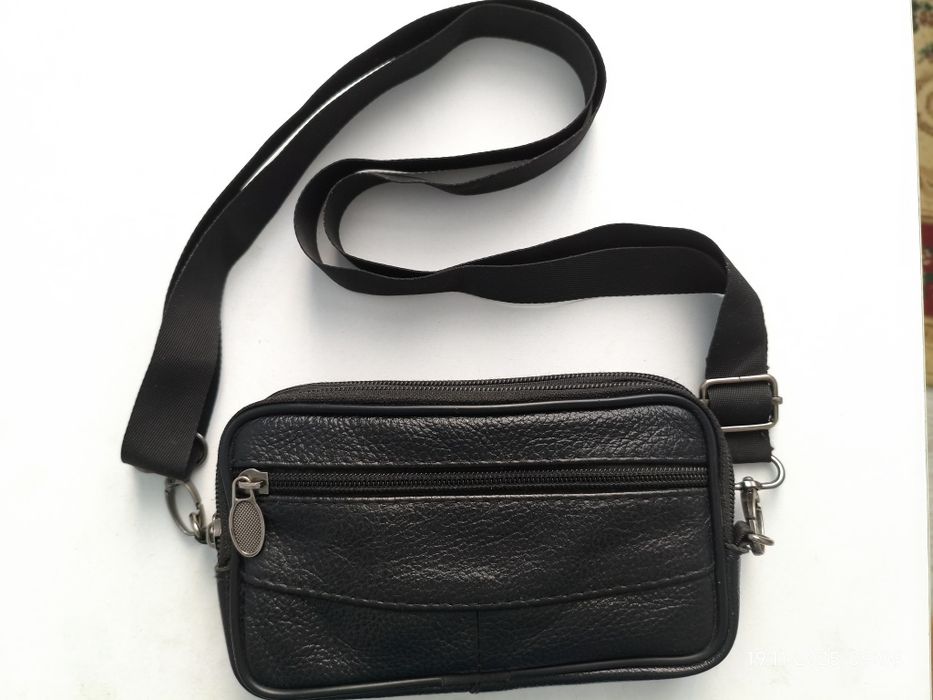 Барсетка кожаная