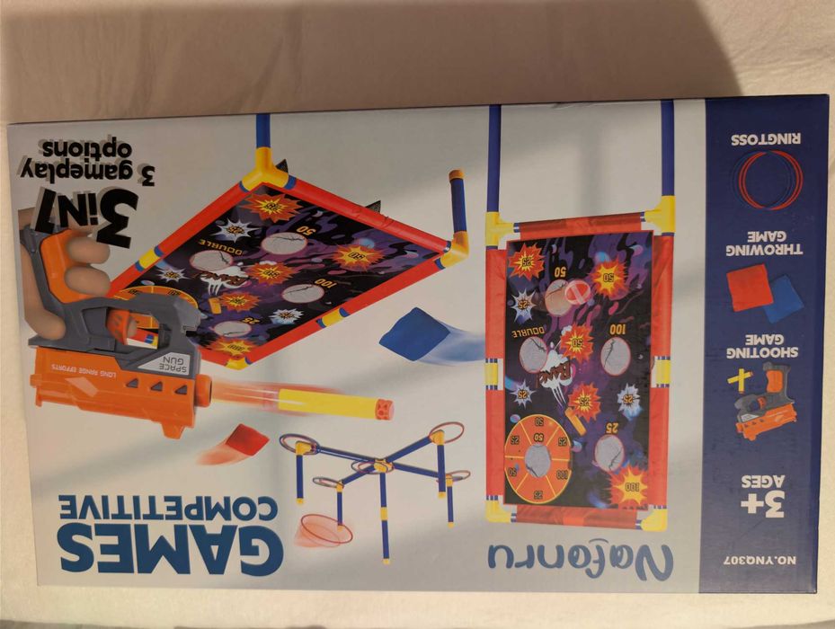 Set de jocuri 3-in-1: Shooting Game, BeanBag Toss & Ring Toss