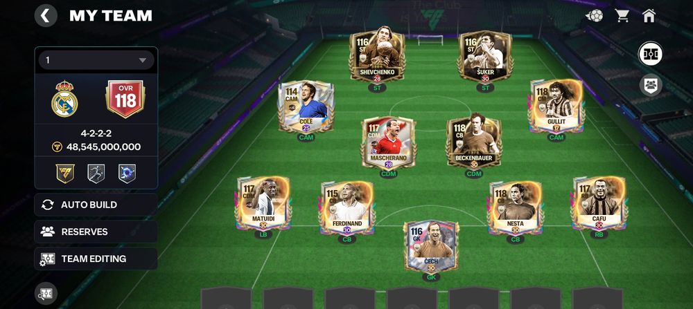 Fc mobile akkaunt sotiladi narxi 150 ming OVR 118