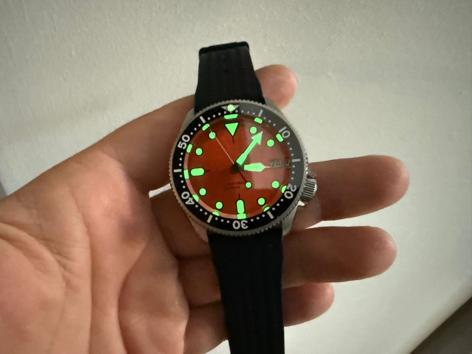 Ceas Seiko SKX013 Orange safir automatic NOU schimb cu omega si tissot