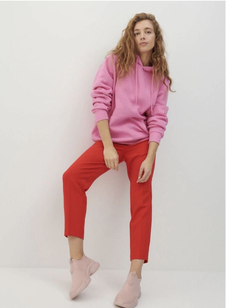 Pantaloni clasici rosii Reserved