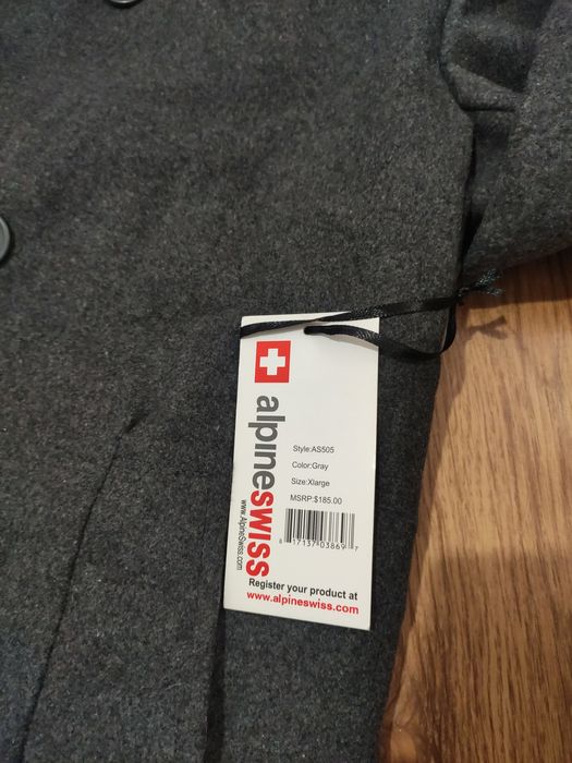 Palton Alpine Swiss mix lână mărimea XL