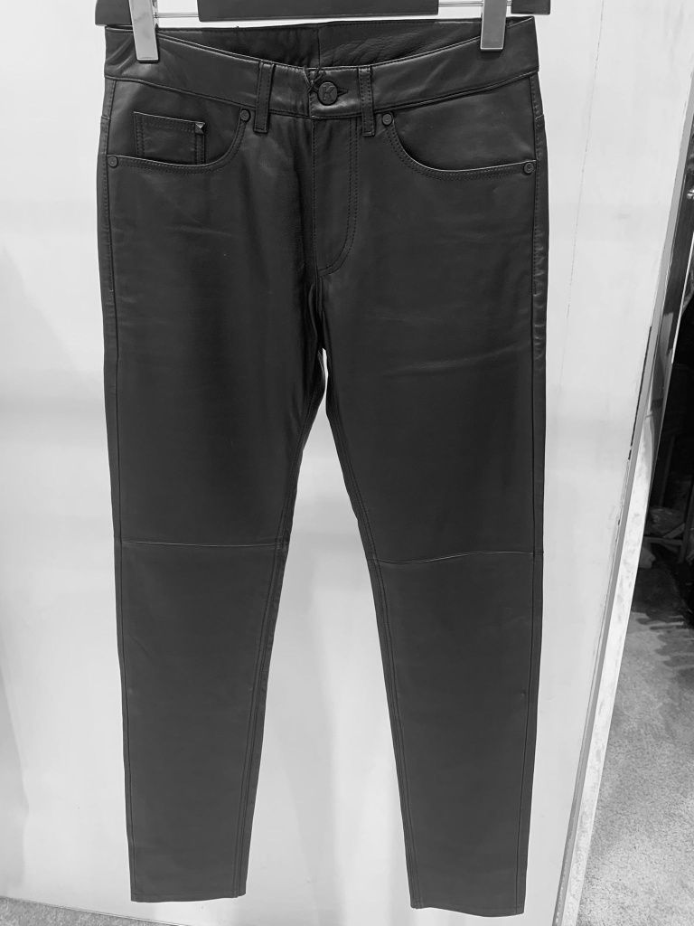 Pantaloni din piele Karl Lagerfield