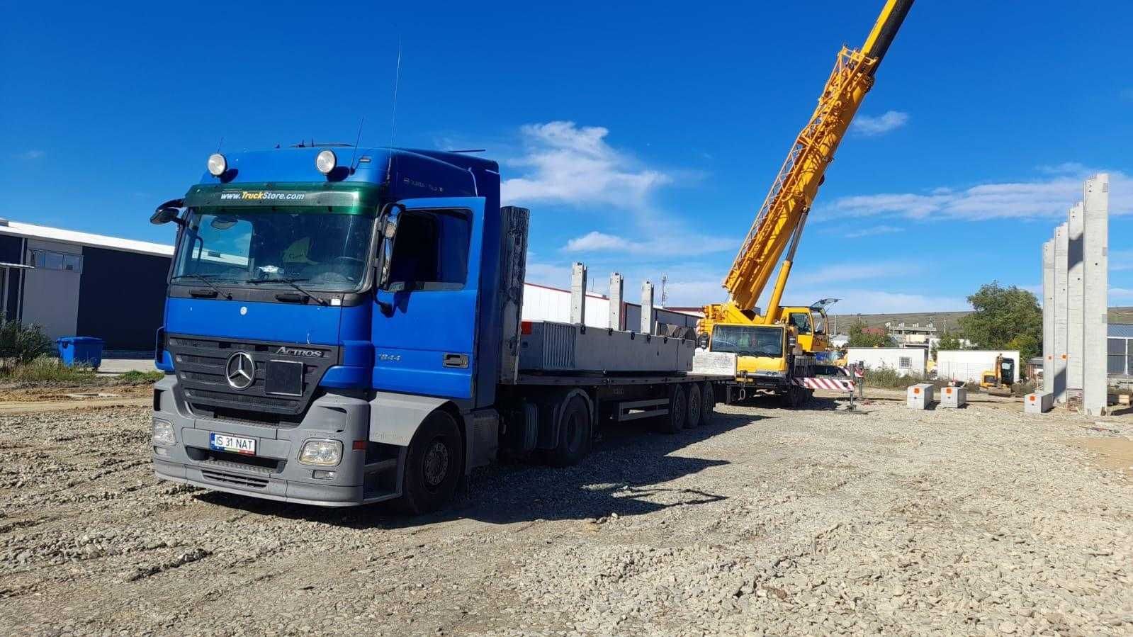 Transport combine , tractoare, excavatoare, prefabricate beton.