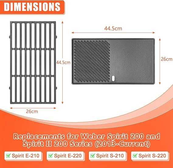 Grătar și plită de gătit din fonta  , 44,5 x 52 cm