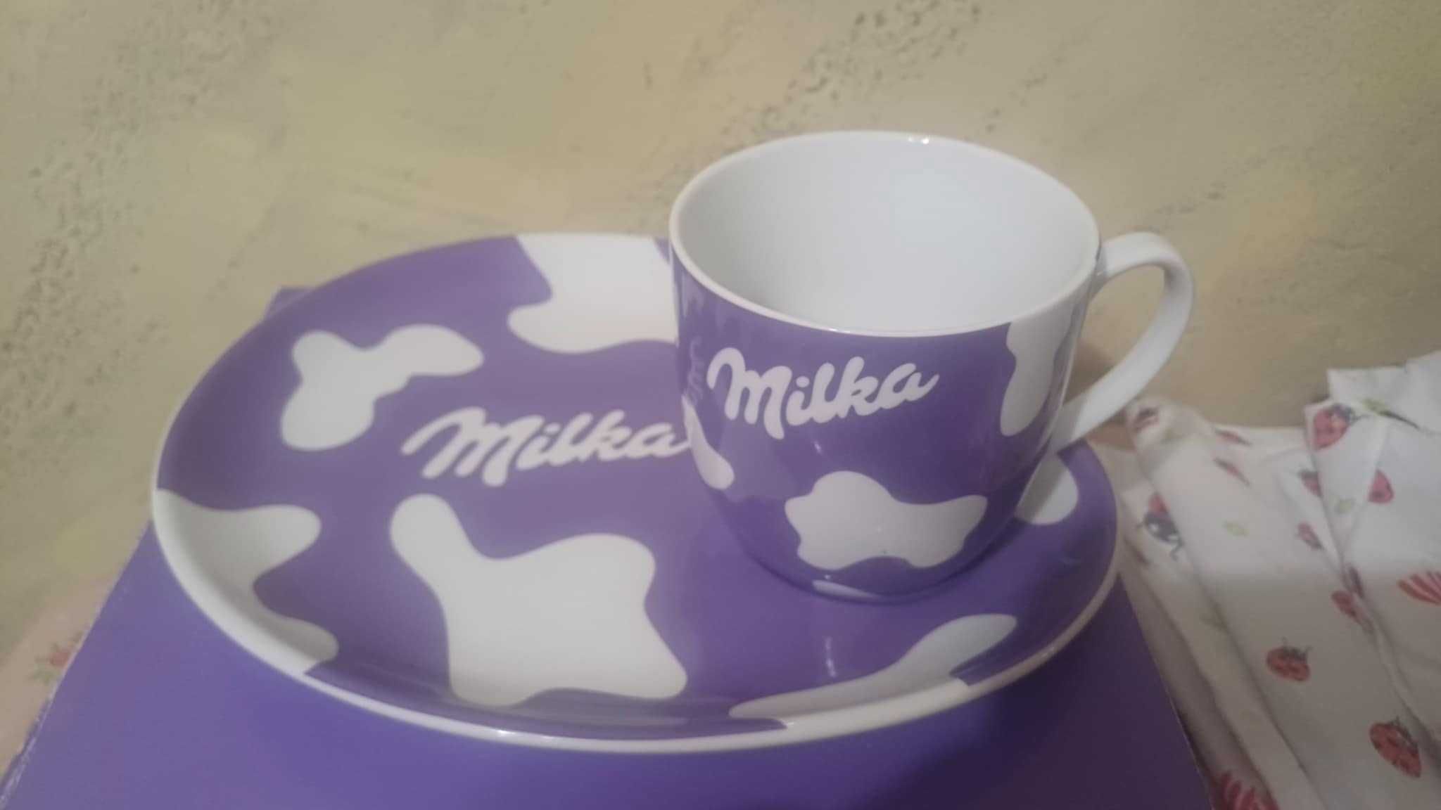 Комплект чаша с чиния на Milka