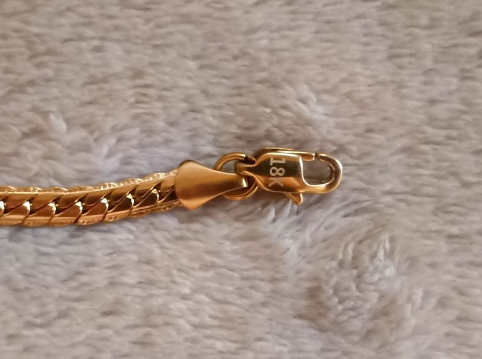 Brățară și colier unisex – argint 925 aurit 18k, set cadou elegant